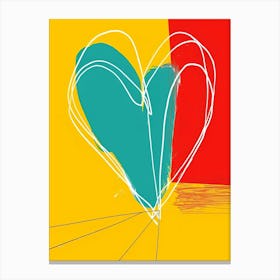 Heart Of Love Style Abstract Canvas Print