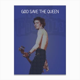 God Save The Queen Sid Vicious Sex Pistols Canvas Print