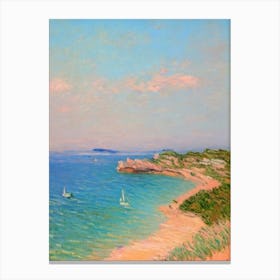 Plage De Paloma Saint Jean Cap Ferrat France Monet Style Canvas Print