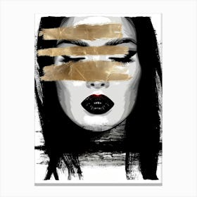 Gold And Black 38 Canvas Print