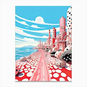 Viareggio, Italy, Illustration In The Style Of Pop Art 2 Canvas Print