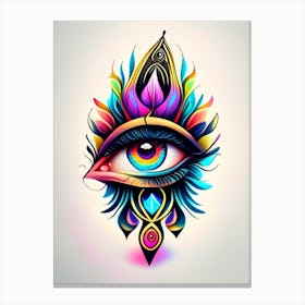 Psychic Abilities, Symbol, Third Eye Tattoo 6 Canvas Print