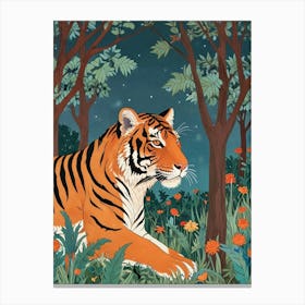 Tiger In The Forest Canvas Print