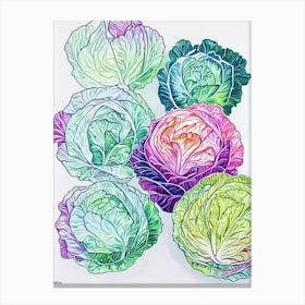 Cabbage Marker vegetable Canvas Print