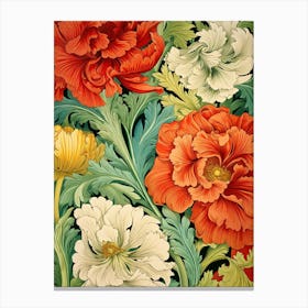 Victorian Floral Wallpaper 4 Canvas Print