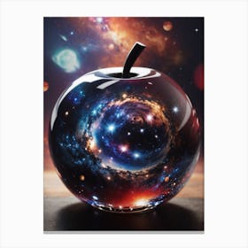 Galaxy Apple Print Canvas Print