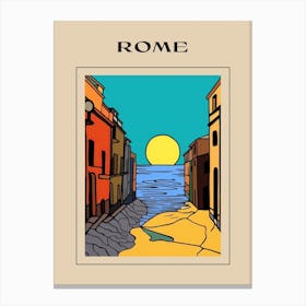 Minimal Design Style Of Rome, Italy 4 Poster Canvas Print
