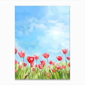 Watercolor Tulips Toile