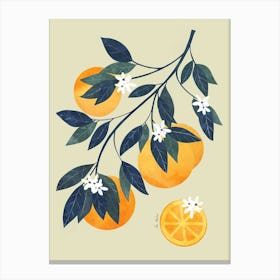 Orange branch Canvas Print