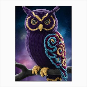 Purple Owl Canvas Print