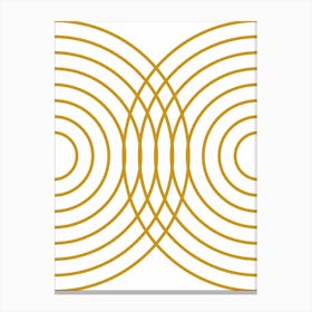 Golden Circles Canvas Print