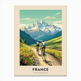 Tour De Mont Blanc France 8 Vintage Cycling Travel Poster Canvas Print