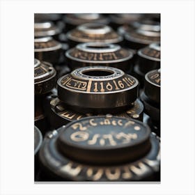 Collection Of Old Typewriter Keys Canvas Print