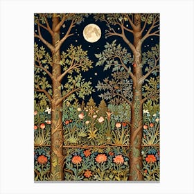 William Morris Moonlight In The Woods 23 Canvas Print