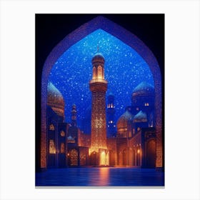 Islamic Mosque At Night 5 Canvas Print