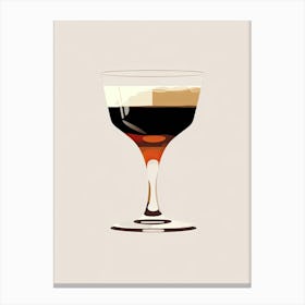 Mid Century Modern Irish Coffee Floral Infusion Cocktail 1 Canvas Print