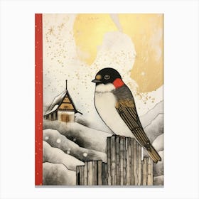 Bird Illustration Chimney Swift 1 Canvas Print