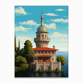 Topkapi Palace Pixel Art 9 Canvas Print