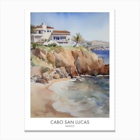 Cabo San Lucas 4 Watercolour Travel Poster Canvas Print