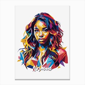 Normani 03 Portrait Music Icon Style WPAP Pop Art Canvas Print