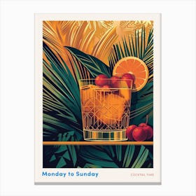 Art Deco Cocktail 4 Poster Canvas Print