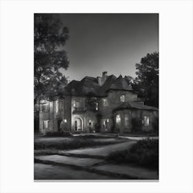 House At Night Canvas Print