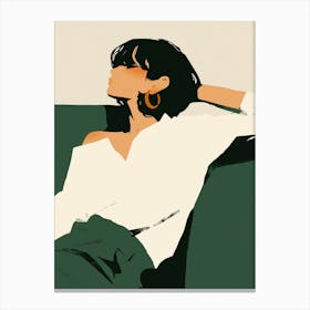 Relaxing Woman Canvas Print