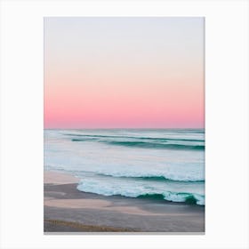 Bamburgh Beach, Northumberland Pink Photography 1 Canvas Print
