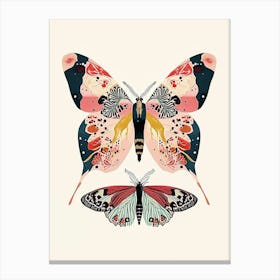 Colourful Insect Illustration Butterfly 26 Canvas Print
