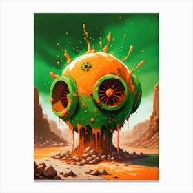 Nuclear Orange 2 Canvas Print