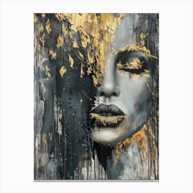 Gold And Black 30 Canvas Print