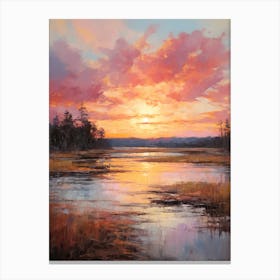 Sunset Over Marsh 1 Canvas Print