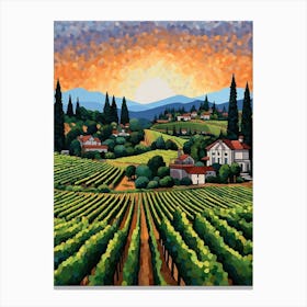 Woodinville Wine Country Fauvism 10 Canvas Print