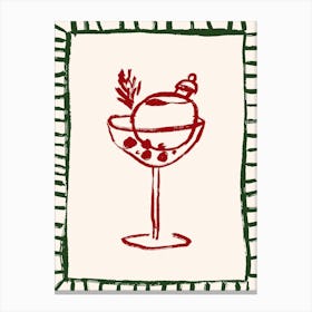 Christmas Cocktail Cheers Poster Canvas Print