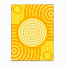 Geometric Abstract Glyph in Happy Yellow and Orange n.0090 Canvas Print