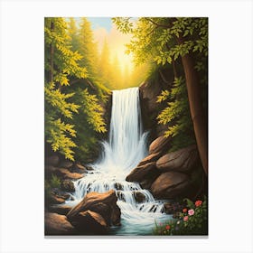 Waterfall In The Woods 1 Canvas Print