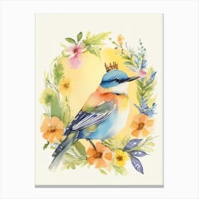 Bird With Crown Canvas Print