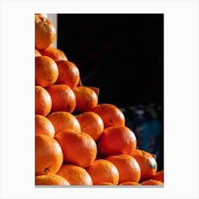 Sunset Oranges Fruit Stall Tel Aviv Canvas Print