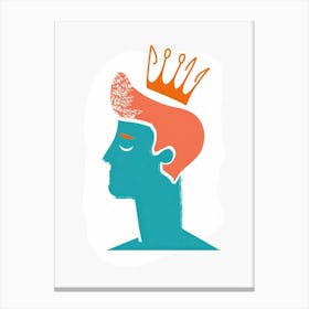 Portrait Of A Man With A Crown Canvas Print