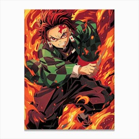 Tanjiro Kamado Demon Slayer 6 Canvas Print