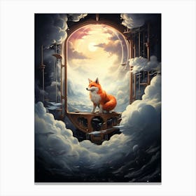 Fox In The Window Canvas Print
