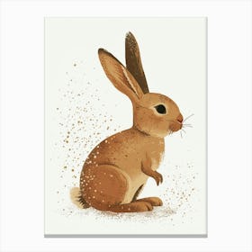 Mini Rex Rabbit Nursery Illustration 1 Canvas Print