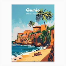 Goree Dakar Senegal Island Digital Travel Art Canvas Print