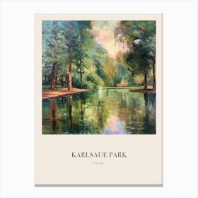 Karlsaue Park Kassel 2 Vintage Cezanne Inspired Poster Canvas Print