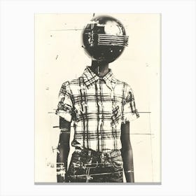 Man With A Helmet 1 Canvas Print