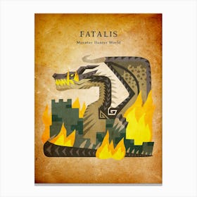 Fatalis Vintage Canvas Print