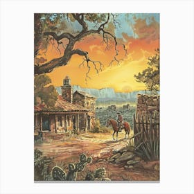 Storybook Illustration The Domain Austin Texas 1 Canvas Print