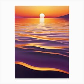 Sunset Over Water 3 Canvas Print