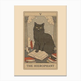 The Hierophant   Cats Tarot Canvas Print