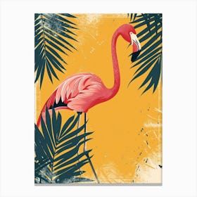 Greater Flamingo Italy Tropical Illustration 8 Canvas Print